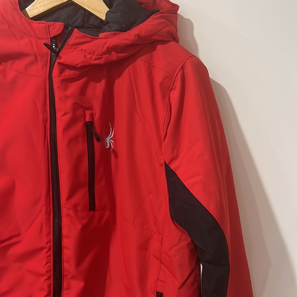 NEW • Spyder • Mens City to Slope Winter Jacket Red Black M / L Ski Wear - Picture 5 of 6